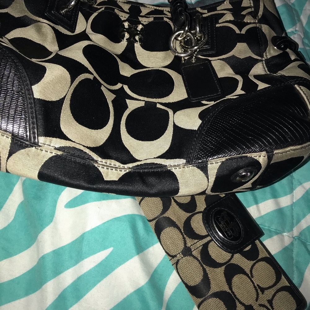 coach handbag with purse